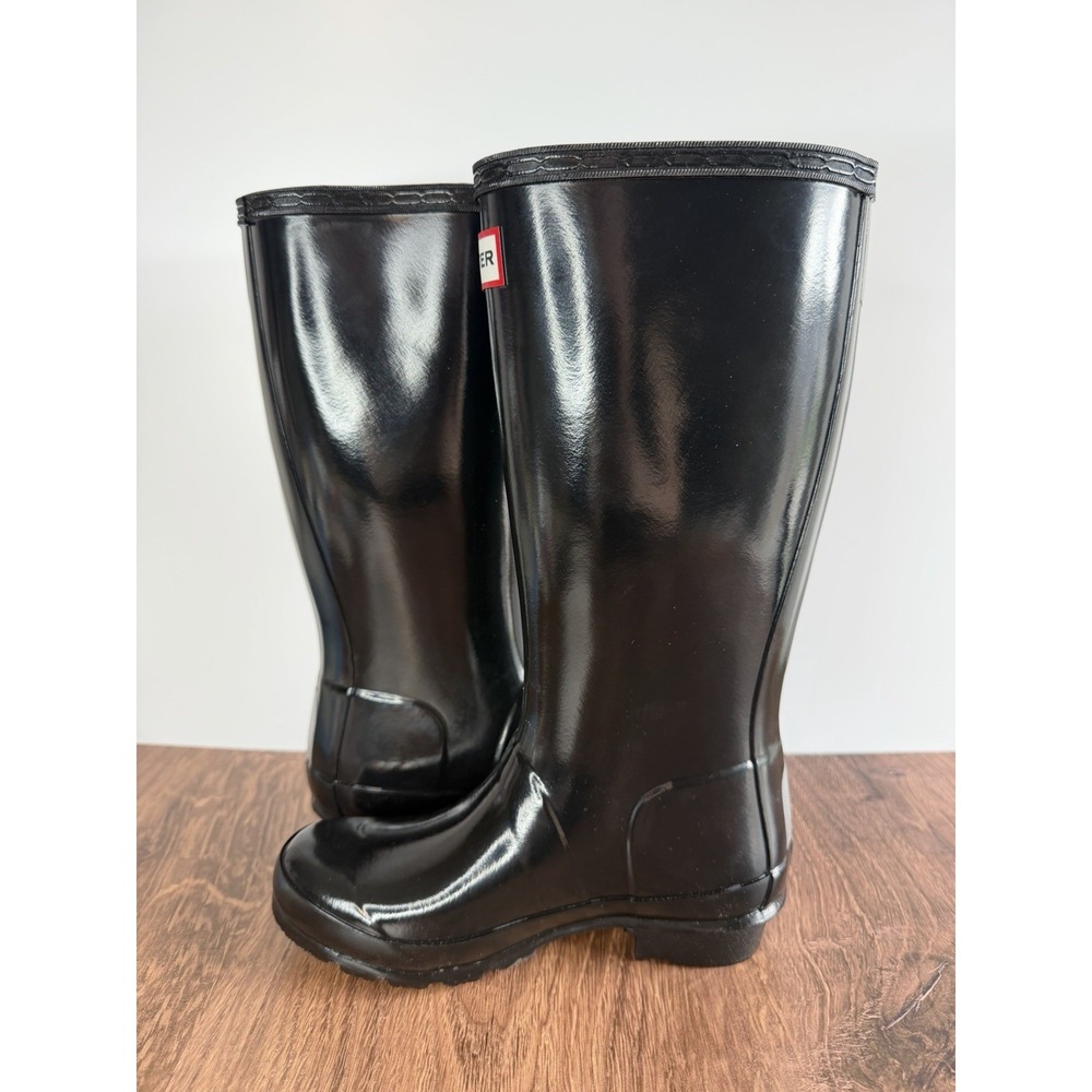 Hunter Original Kids Gloss Black Boot NIB Girl Size 2/ Boy Size 1